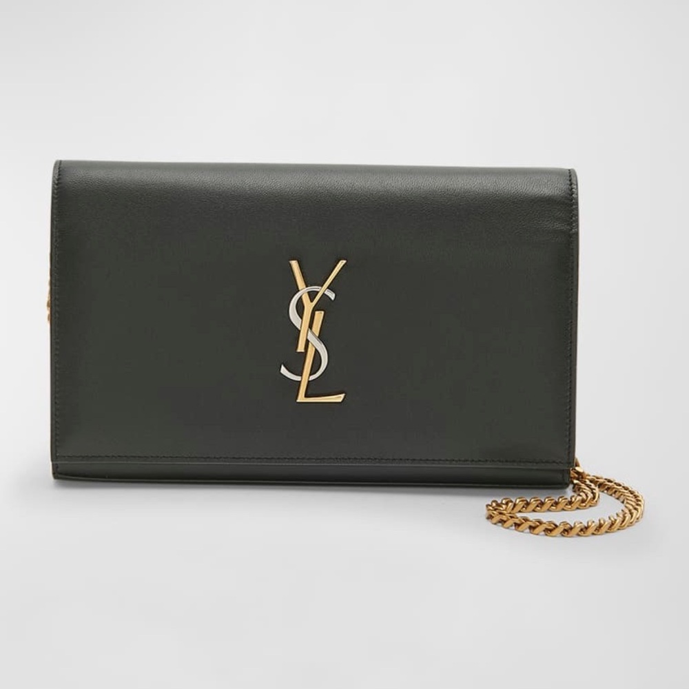 YSL Logo Clutch / Wallet on Removable Chain
